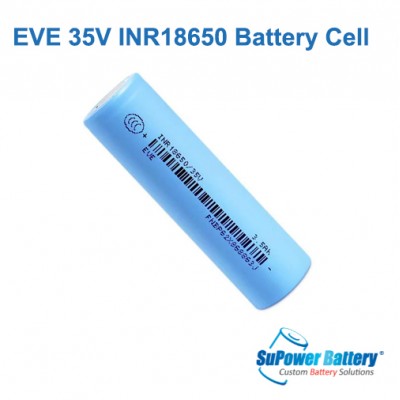EVE 35V INR18650 lithium 3.7V 18650 battery Cell  10A 3500mAh Akku  Li-ion