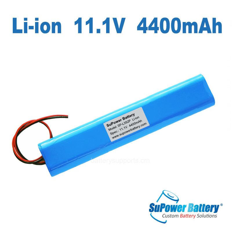 SuPower 10.8V 11.1V 12V 12.6V 4400mAh 3S2P Lithium ion 18650 Li-ion battery pack