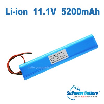 SuPower 10.8V 11.1V 12V 12.6V 5200mAh 3S2P Lithium ion 18650 Li-ion battery pack