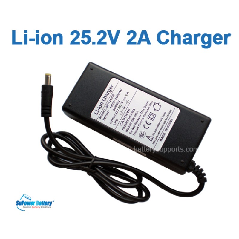 Li-ion Li-Po 25.2V 22.2V 2A 6S Wall Socket Battery Charger AC DC