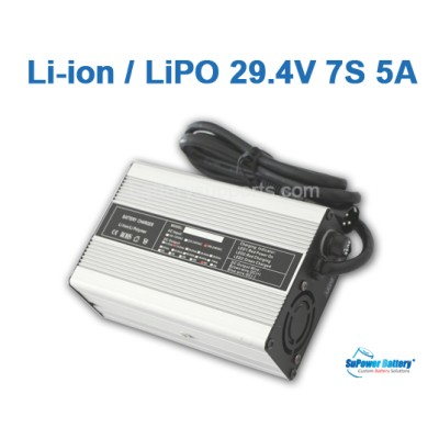 24V 29.4A 5A Lithium ion Battery Charger 7S 7x 3.6V Lion LiPO