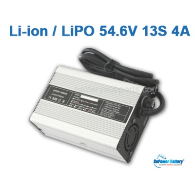 46.8V 48V 54.6V 4A Lithium ion LiPO Battery Charger 13S 13x 3.6V