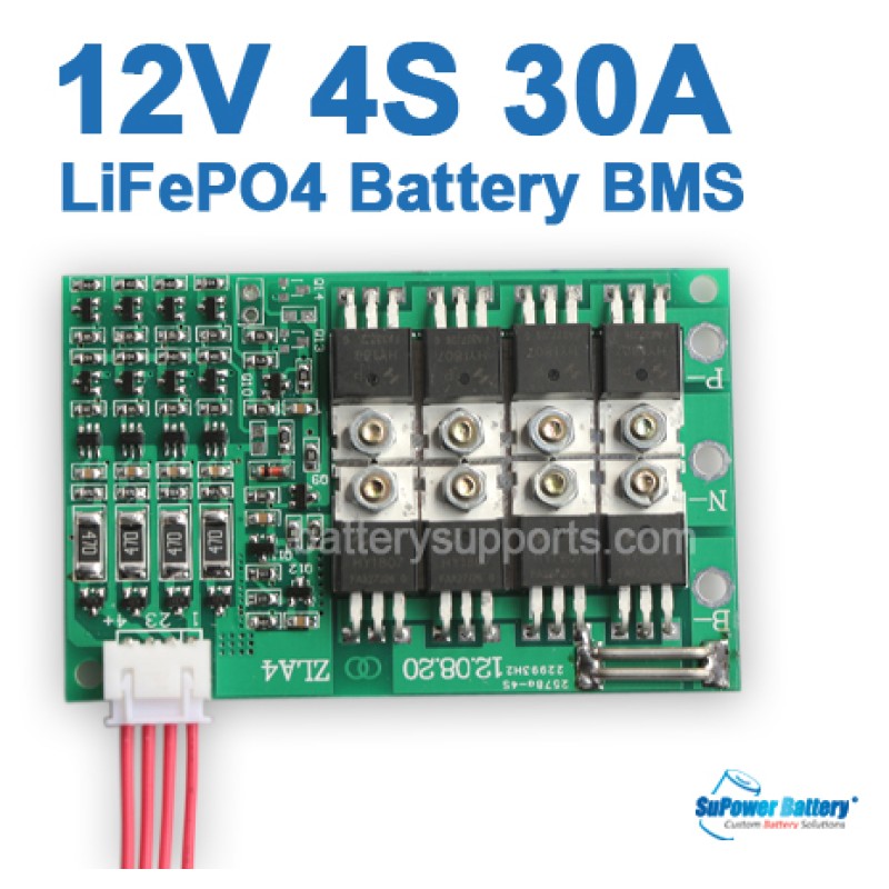 12V 14.6V 4S 30A LiFePo4 Battery BMS LFP PCM SMT System