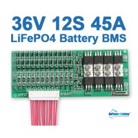 36V 45A 12S 12x 3.2V LiFePo4 Battery BMS LFP PCM SMT PCB System