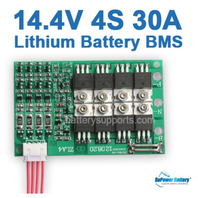 14.4V 14.8V 4S 30A 4x 3.6V Lithium ion LiPo Battery BMS PCM SMT
