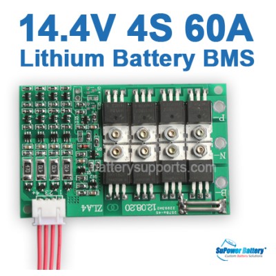 14.4V 14.8V 4S 60A 4x 3.6V Lithium ion LiPo Battery BMS PCM SMT