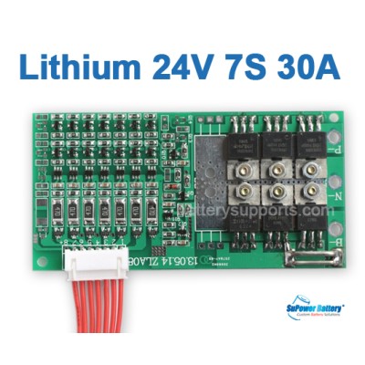 24V 25.2V 7S 30A 7x 3.6V Lithium ion LiPo Battery BMS PCM PCB