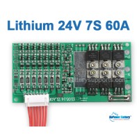 24V 25.2V 7S 60A 7x 3.6V Lithium ion LiPo Battery BMS PCM PCB
