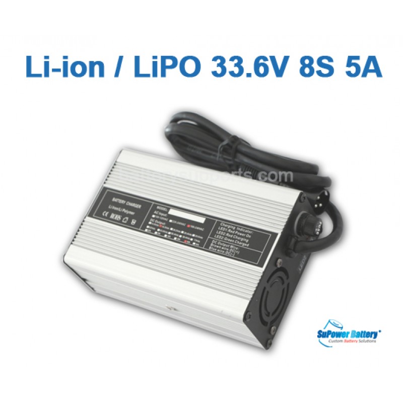 29V 33.6A 5A Lithium ion Battery Charger 8S 8x 3.6V Lion LiPO
