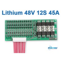 44V 48V 50.4V 12S 45A 12x 3.6V Lithium ion LiPolymer Battery BMS