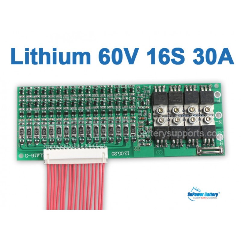 60V 67.2V 16S 30A 16x 3.6V Lithium ion Li-ion Li-Po Battery BMS 60V 67.2V 16S 30A 16x 3.6V Lithium ion Li-ion Li-Po Battery BMS