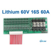 60V 67.2V 16S 60A 16x 3.6V Lithium ion Li-ion Li-Po Battery BMS