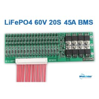 60V 45A  20S 20x 3.2V LiFePo4 Battery BMS LFP PCB PCM SMT System