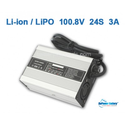 100.8V 88V 86V 3A Lithium ion LiPO Battery Charger 24S 24x 3.6V