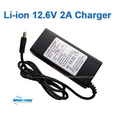 Li-ion Li-Po 12.6V 10.8V 2A 3S Wall Socket Battery Charger AC DC