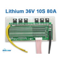 36V 37V 42V 10S 80A 10x 3.6V Lithium ion LiPolymer Battery BMS