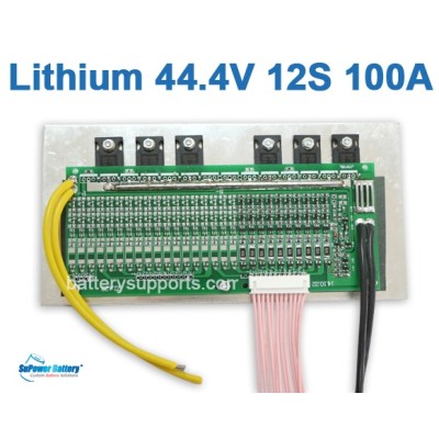 44V 48V 50.4V 12S 100A 12x3.6V Lithium ion LiPolymer Battery BMS