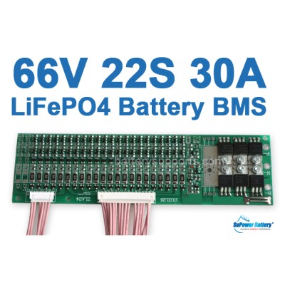 66V 30A 22S 22x 3.2V LiFePo4 Battery BMS LFP PCB PCM SMT System