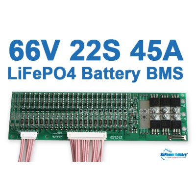 66V 45A 22S 22x 3.2V LiFePo4 Battery BMS LFP PCB PCM SMT System