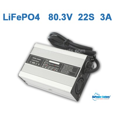 66V 80.3V 3A LiFePo4 Battery Charger 22S 22x 3.2V LiFe Charger