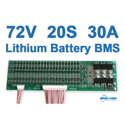 72V 84V 20S 30A 20x 3.6V Lithium ion Li-ion Li-Po Battery BMS