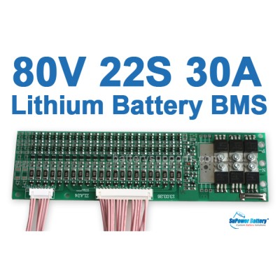 80V 92.4V 22S 30A 22x 3.6V Lithium ion Li-ion Li-Po Battery BMS