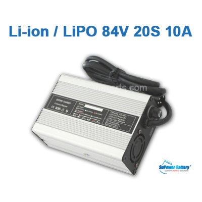 72V 74V 84V 10A Lithium ion LiPO Battery Charger 20S 20x 3.6V