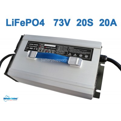 60V 73V 20A LiFePo4 Battery Charger 20S 20x 3.2V LiFe Charger