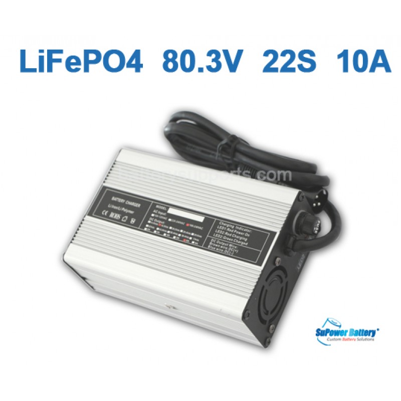 66V 80.3V 10A LiFePo4 Battery Charger 22S 22x 3.2V LiFe Charger