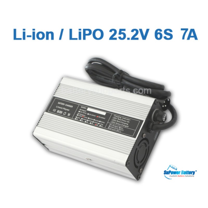 22V 25.2A 7A Lithium ion Battery Charger 6S 6x 3.6V Lion LiPO