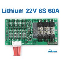 22V 24V 6S 60A 6x 3.6V Lithium ion LiPo Battery BMS PCM PCB