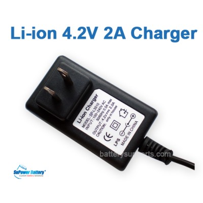 Li-ion Li-Po 3.6V 3.7V 4.2V 2A Wall Socket Battery Charger AC DC