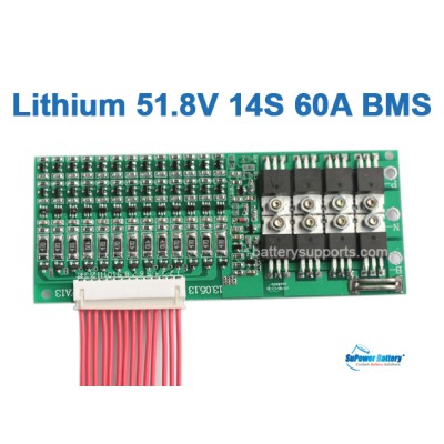 50.4V   51.8V   58.8V   60A  14S Lithium ion / LiPolymer Battery