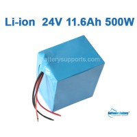 24V 11.6Ah  500W-750W EV E-Bike Lithium Ion Battery Pack w/ BMS