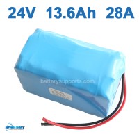 24V  13.6Ah 28A  600W EV E-Bike Lithium Ion Battery embeded BMS