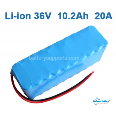 36V 37V 42V 10.2Ah 20A 700W 10200mAh Lithium Li-ion Battery Pack