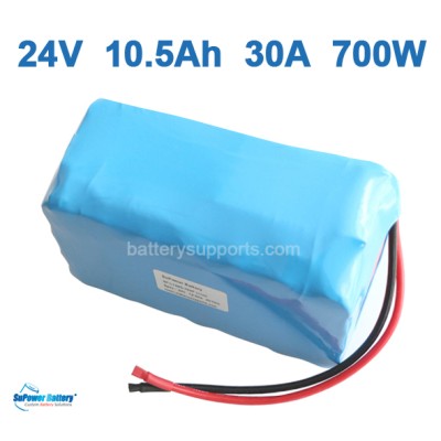 24V 10.5Ah 30A 700W EV E-Bike Lithium Ion Battery embeded BMS