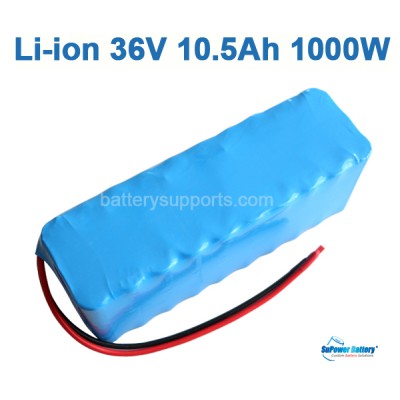36V 37V 42V 10.5Ah 30A 1000W Lithium Li-ion eBike Battery Pack