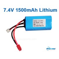 Fixed-wing R/C Helicopter Battery 7.4V 1500mAh Lithium ion
