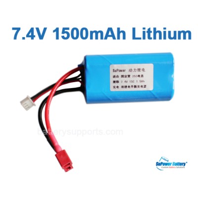 Fixed-wing R/C Helicopter Battery 7.4V 1500mAh Lithium ion