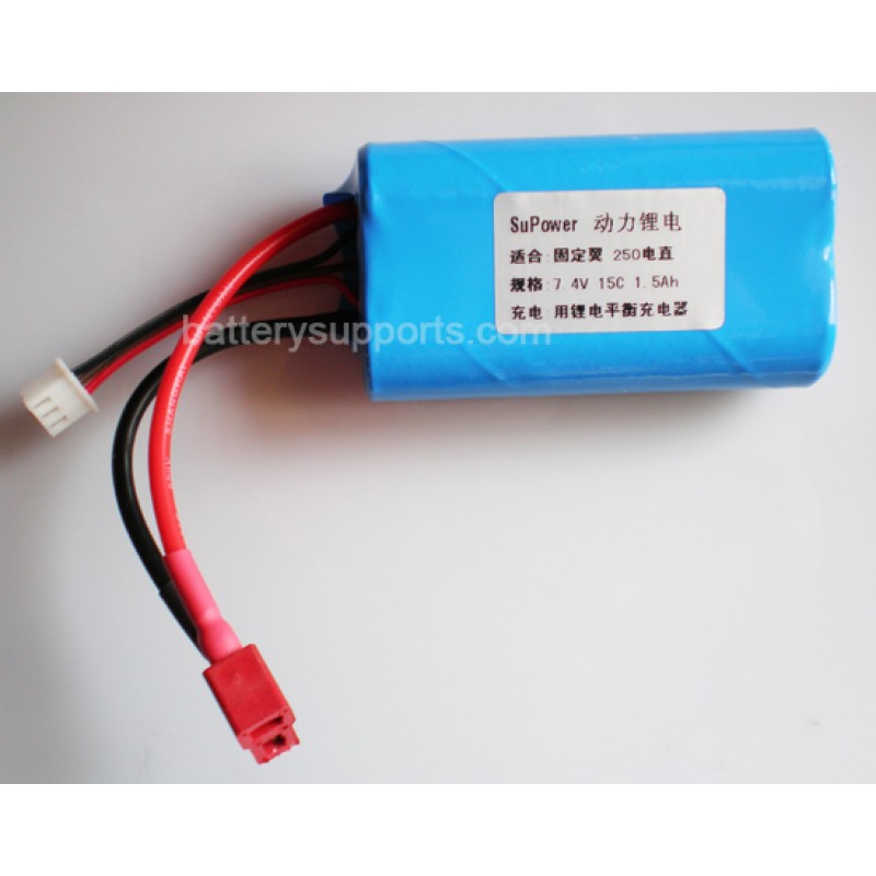 Fixed-wing R/C Helicopter Battery 7.4V 1500mAh Lithium ion