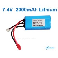 Fixed-wing R/C Helicopter Battery 7.4V 2000mAh Lithium ion