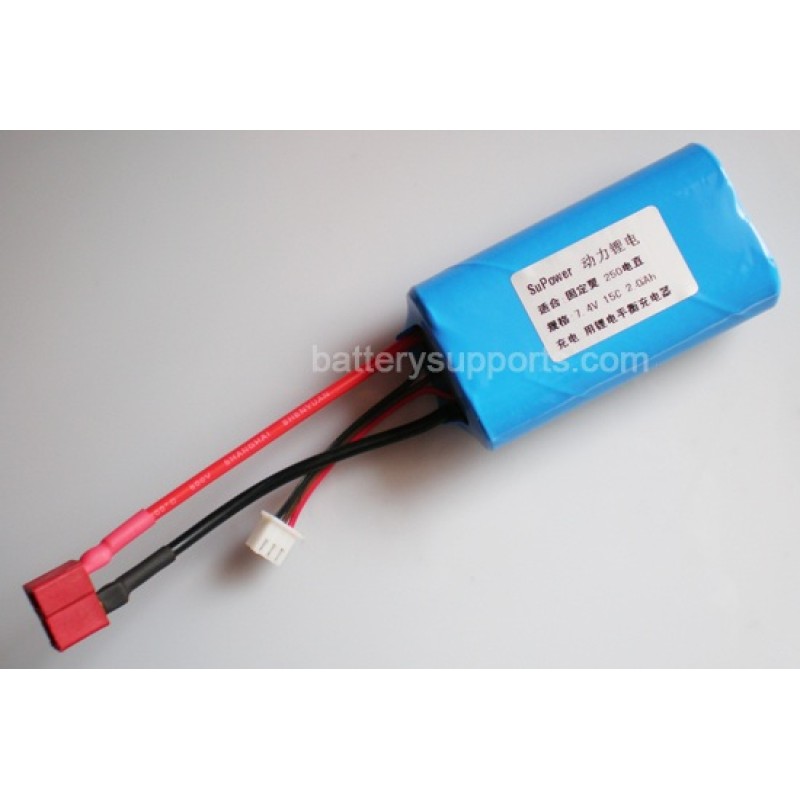 1/16 Traxxa Mini Car 7.4V 2000mAh Li-ion Power battery w/ T-plug 1/16 Traxxa Mini Car 7.4V 2000mAh Li-ion Power battery w/ T-plug