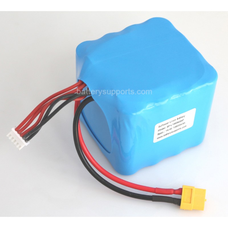 Quad 14.4V 14.8V 16*18650 13600mAh 4S4P Max. 40A  Battery Pack