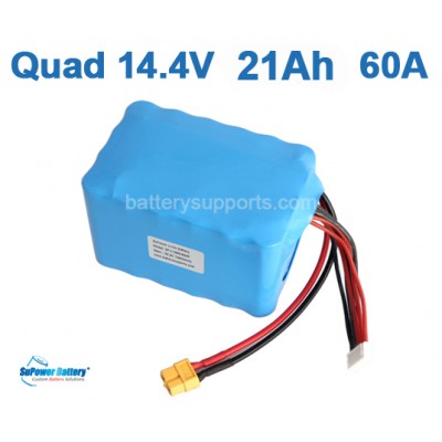 Quad 14.4V 14.8V 21000mAh  Max. 60A  4S6P Drone Battery Pack