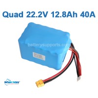 Quad 22.2V 24V 12800mAh 12.8Ah  40A 6S4P Drone Battery Pack