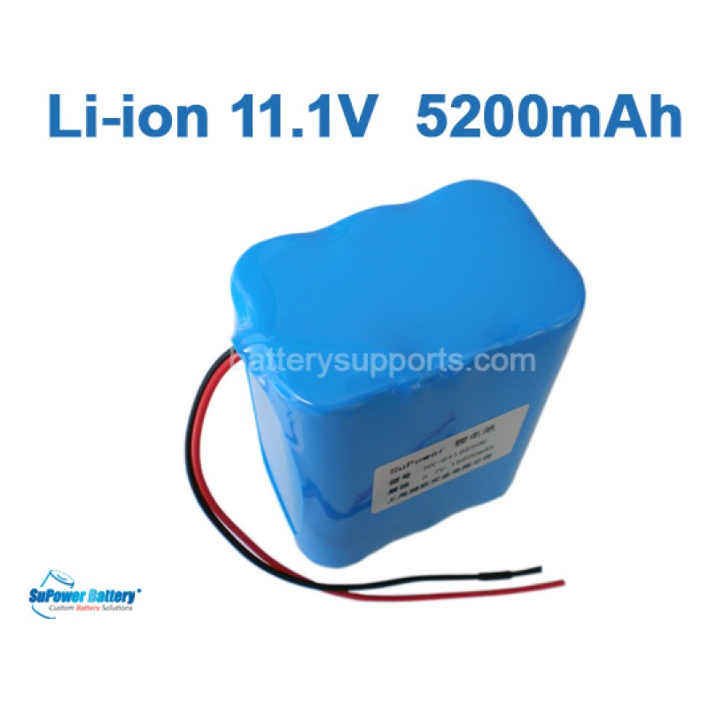 10.8V 11.1V 6*18650 5200mAh 3S2P Lithium ion Li-ion Battery Pack