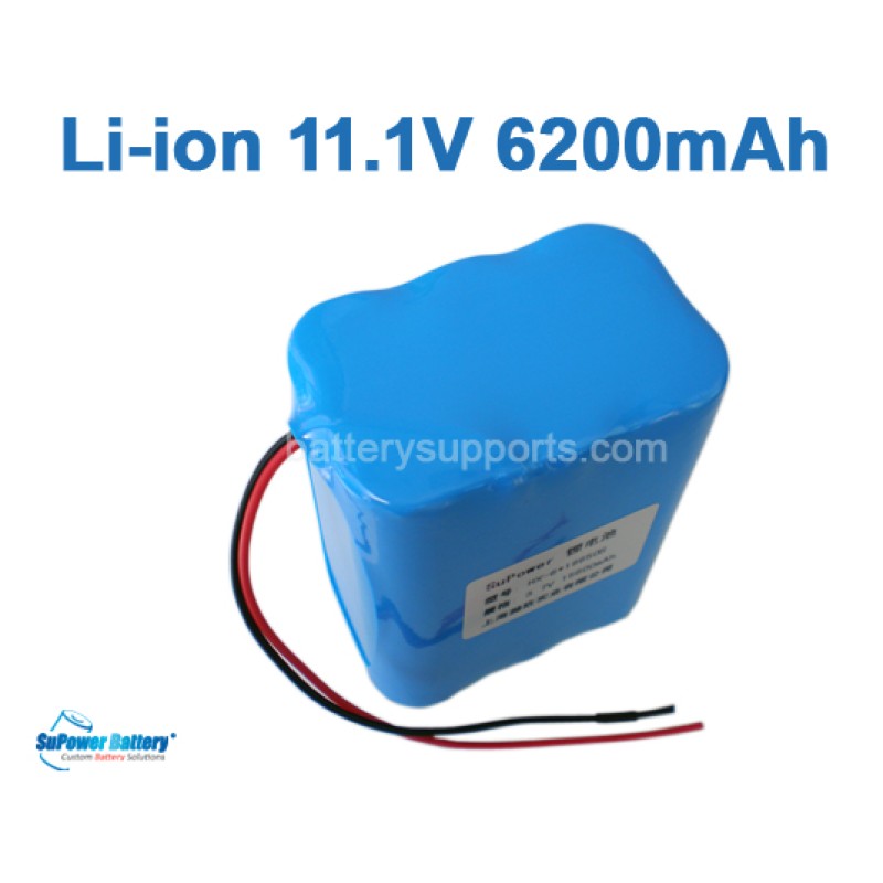 10.8V 11.1V 12V  6200mAh 3S2P Lithium ion Li-ion Battery Pack