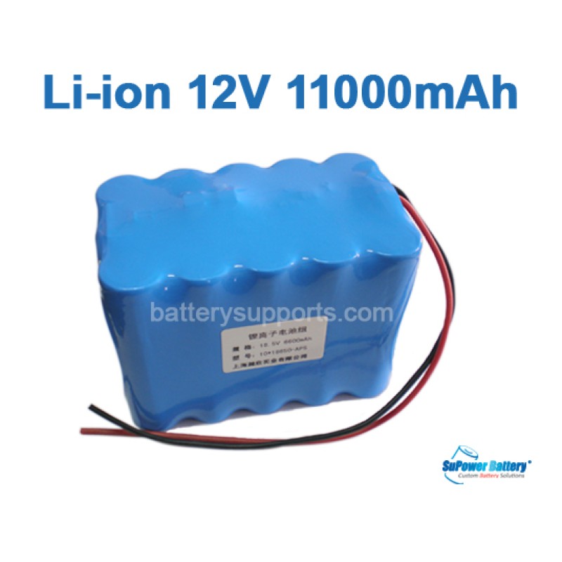 10.8V 11.1V 12V 18650 11Ah 3S5P Lithium ion Li-ion Battery Pack
