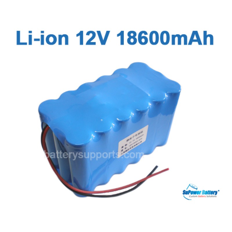 10.8V 11.1V 12V 12.6V 18.6Ah 3S6P Lithium Li-ion Battery Pack